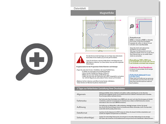 Product Bild magnetische_wechselwerbung_in_stern-form___einseitig_4_0-farbig_bedruckt